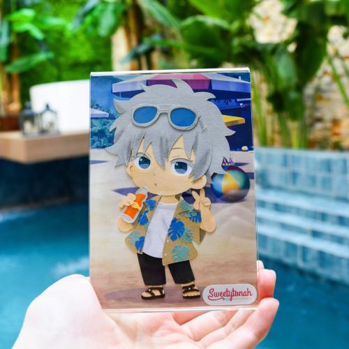 اكريلك بفن الورق بشخصية Gojo