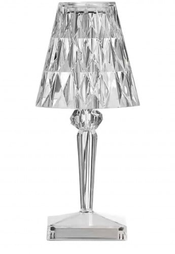 مصباح طاولة من الأكريليك قابل لإعادة الشحن  بتصميم ماسي ا