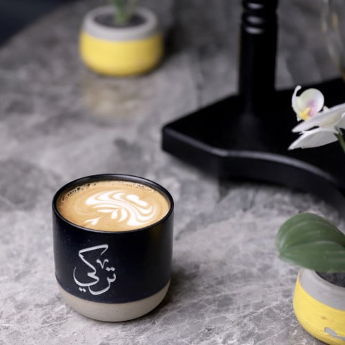 كوب قهوة لون RC 05 كحلي ملكي داكن مع لمعة زرقاء فاخرة مميزة بلا تعبئة
