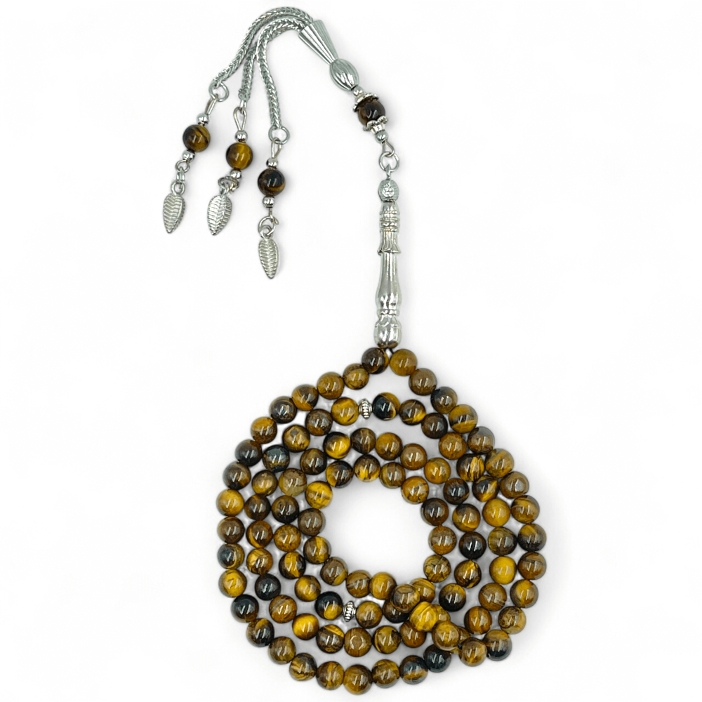 سبحة حجر عين النمر - 99 خرزة 6 ملي