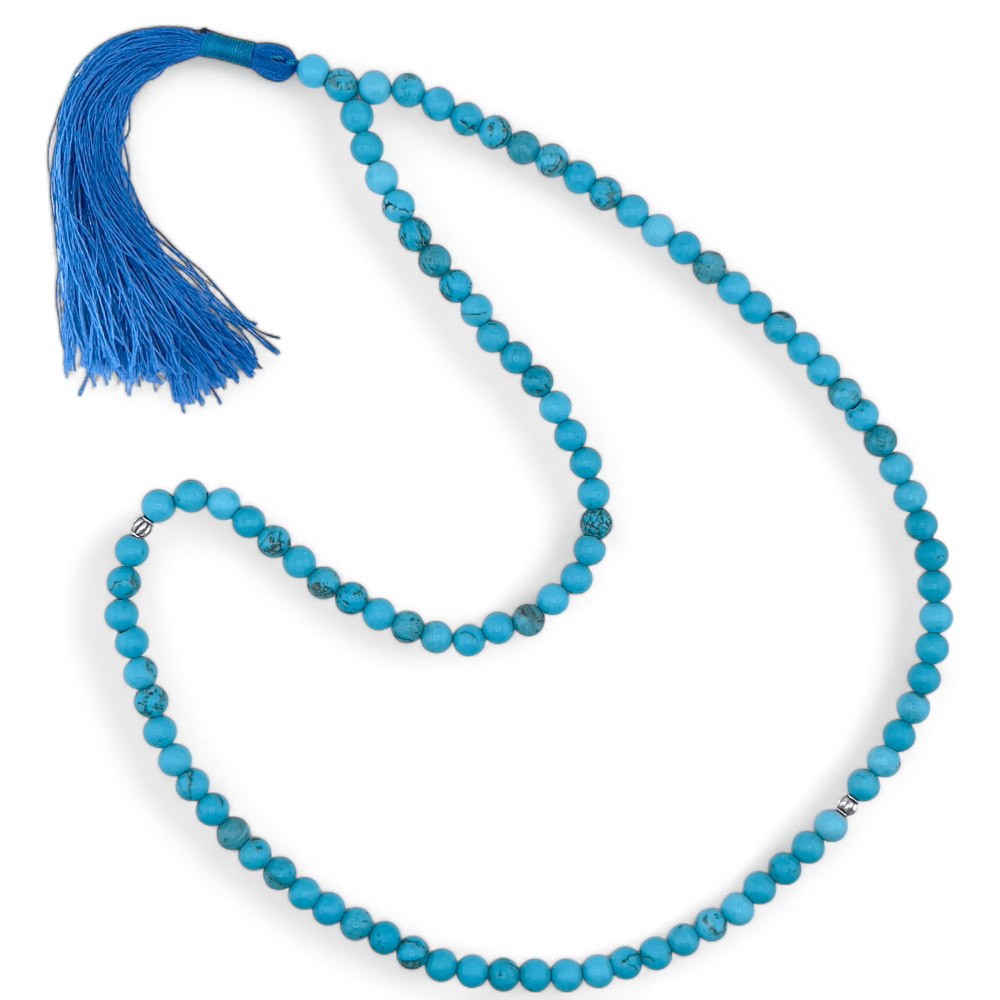 سبحة الفيروز الكرماني الطبيعي – 99 خرزة من الأناقة النادرة