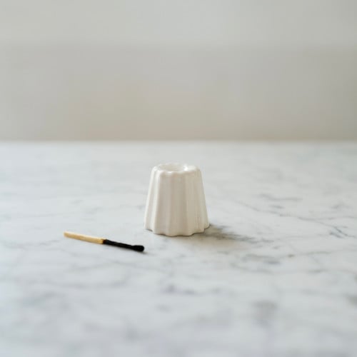 حامل شموع من البورسلان Matte white