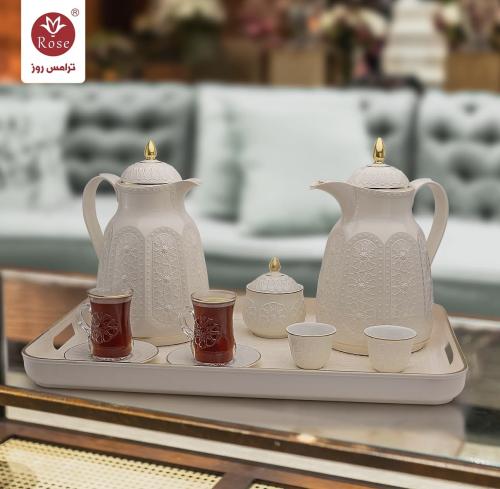 طقم شاي وقهوة من ماركة روز 23 قطعة