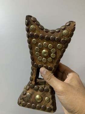مبخر حايلي صغير من خشب الاثل نحت يدوي