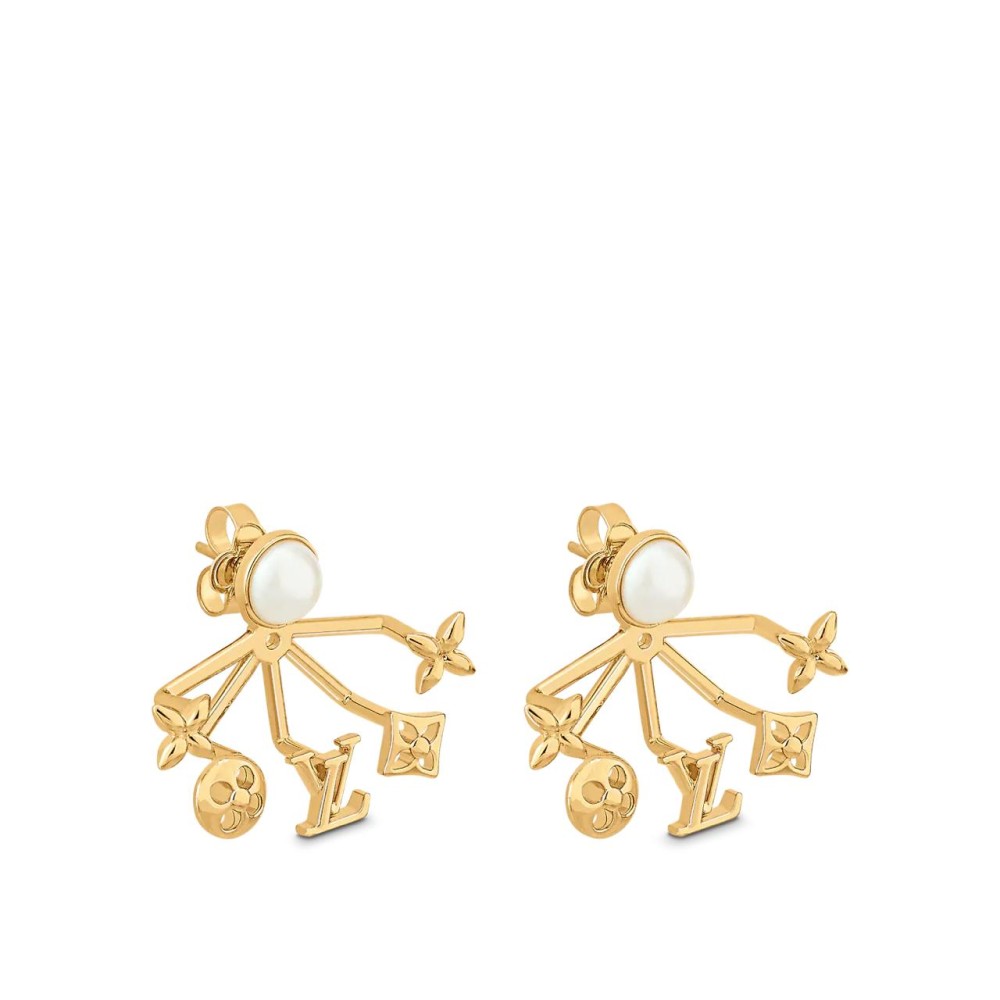 Alphabet lv&me earrings Louis Vuitton Gold in Gold plated - 19007301