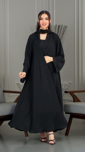 عبايه كريب مطرز