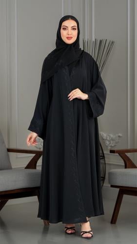 عبايه كريب مطرز