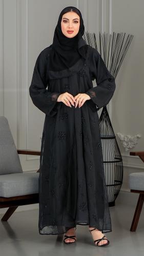 عبايه كريب تطريز