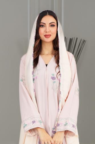 عبايه لنن مطرز