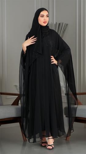 عبايه كريب تطريز