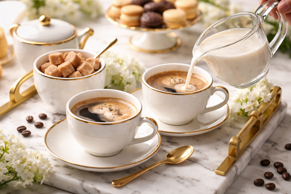 كيفية  تُقدّيم القهوة بالكريمر للضيوف؟