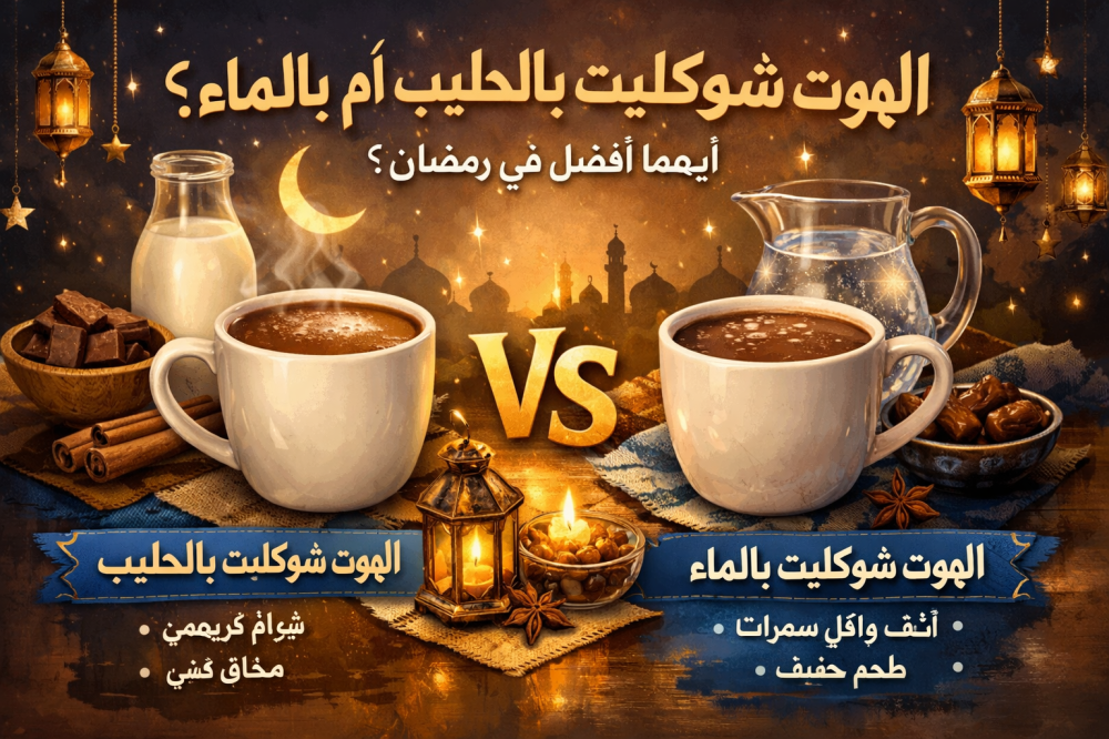 الهوت شوكليت بالحليب أم بالماء؟ أيهما أفضل في رمضان؟
