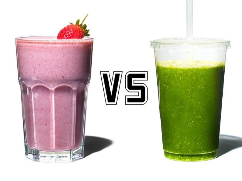 The difference between smoothie and fresh juice