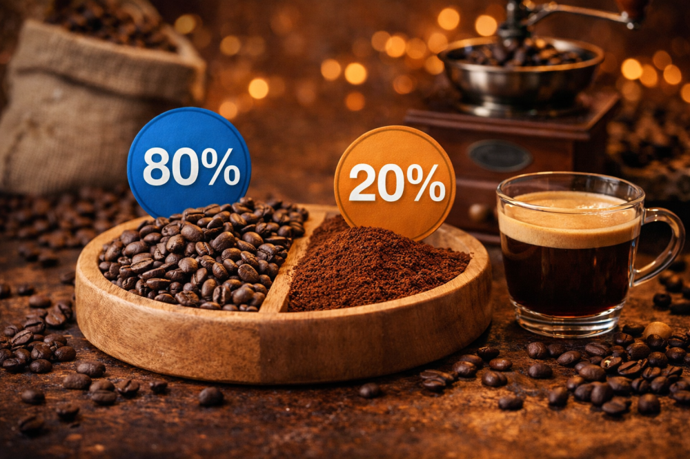 ما هي قاعدة 80/20 للقهوة