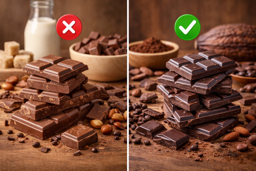 أيهما أكثر صحة، الشوكولاتة بالحليب أم الشوكولاتة الداكنة؟