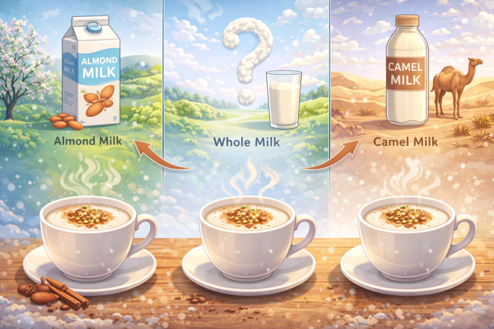 كيف يؤثر نوع الحليب على طعم السحلب