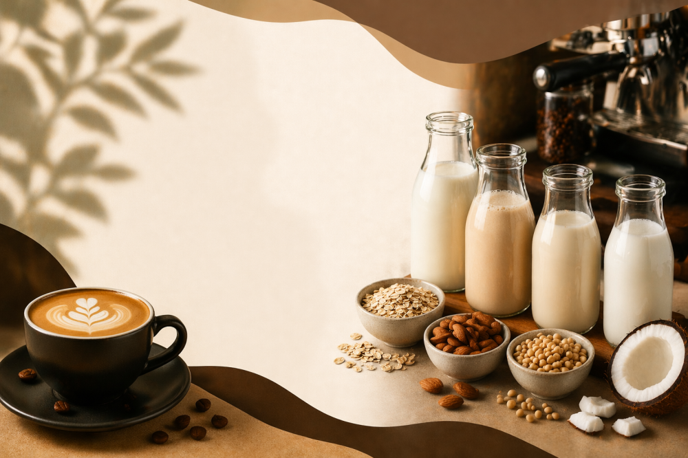 أفضل بدائل الحليب للقهوة