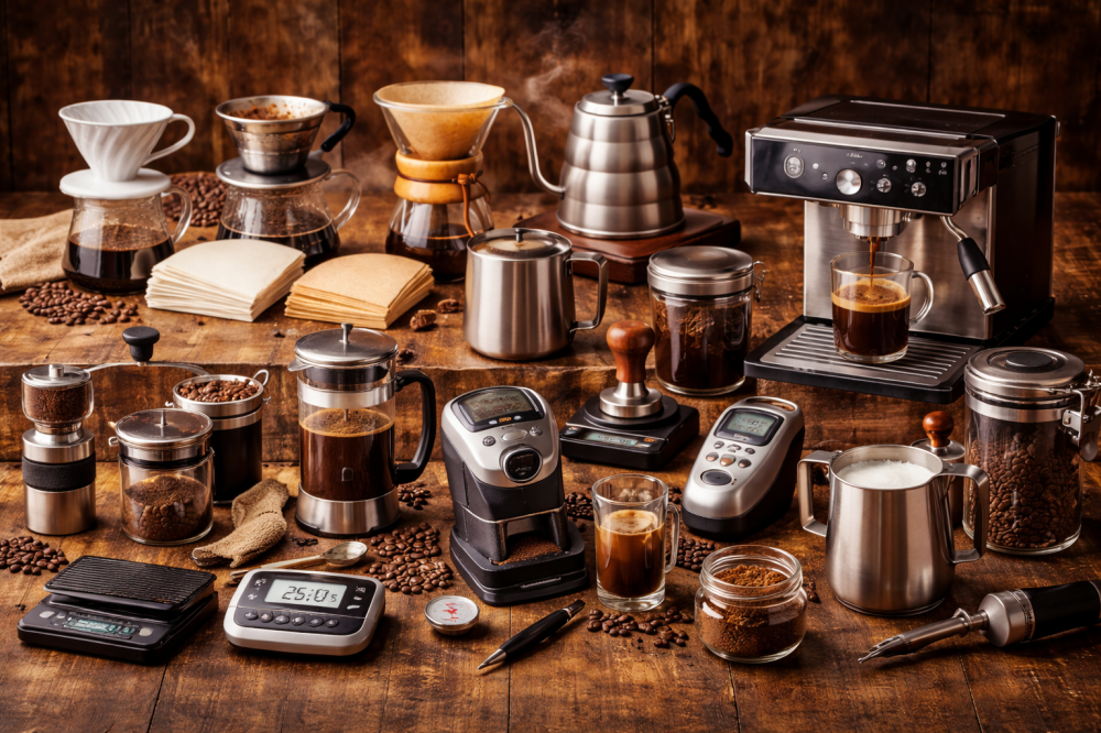 ما هي اسماء أدوات القهوة المختصة؟