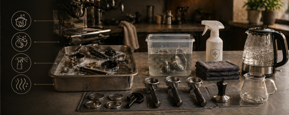 طرق تعقيم أدوات القهوة للمقاهي