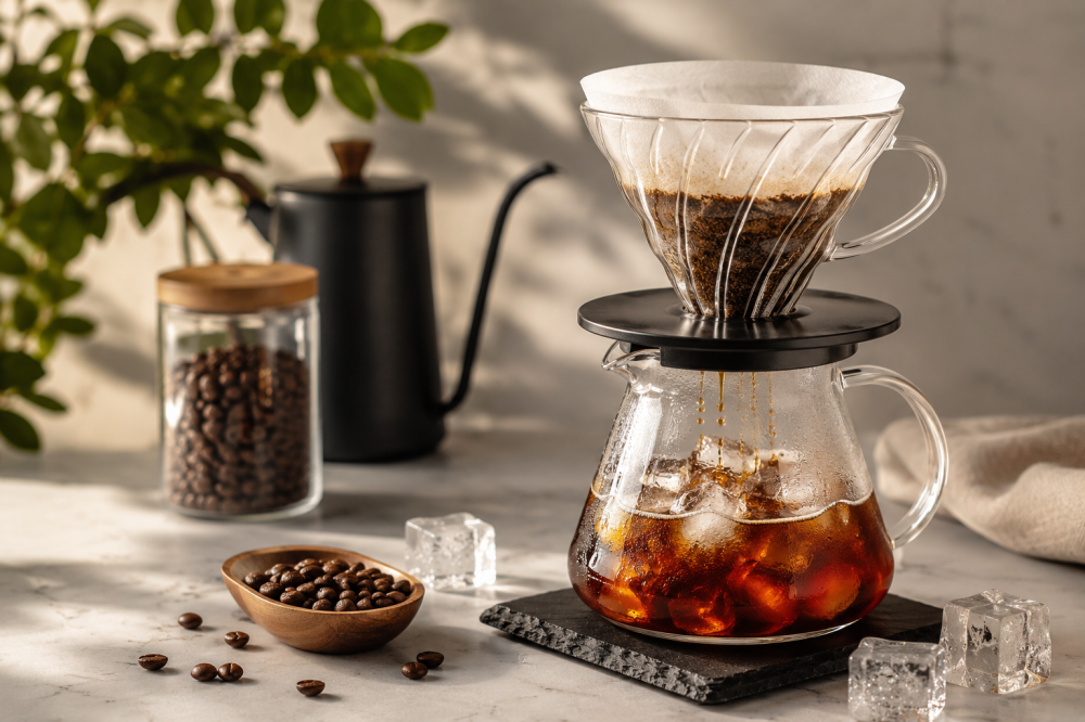 طريقة تحضير V60 بارد