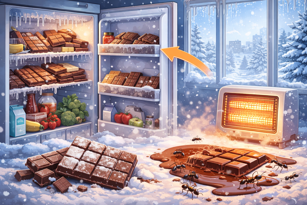 أخطاء تخزين الشوكولاتة في الشتاء