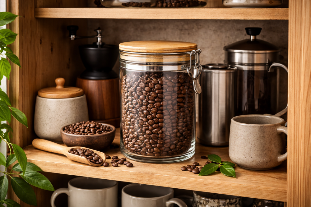 ما هو أفضل مكان لتخزين حبوب البن؟