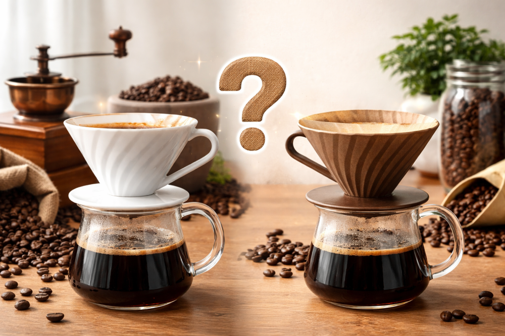 أيهما تختار فلاتر V60 الأبيض أم البني؟