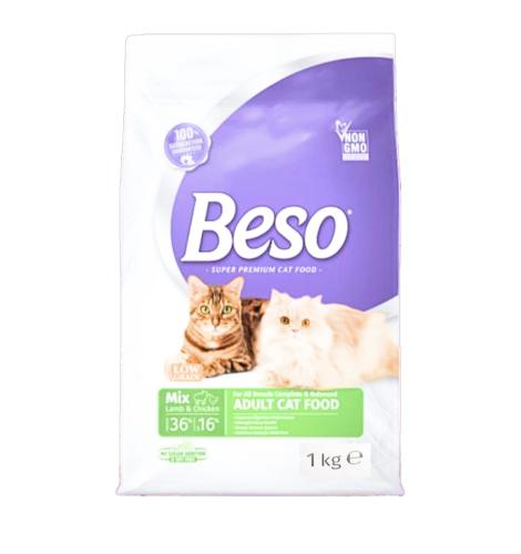 بيسو طعام جاف للقطط البالغة دجاج وتونة 1kg
