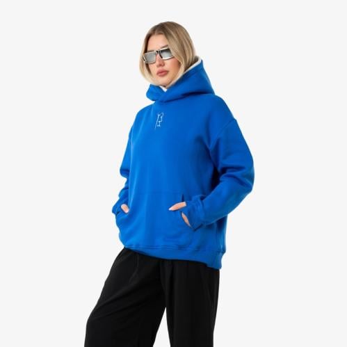 Blue hoodie oversized- unisex
