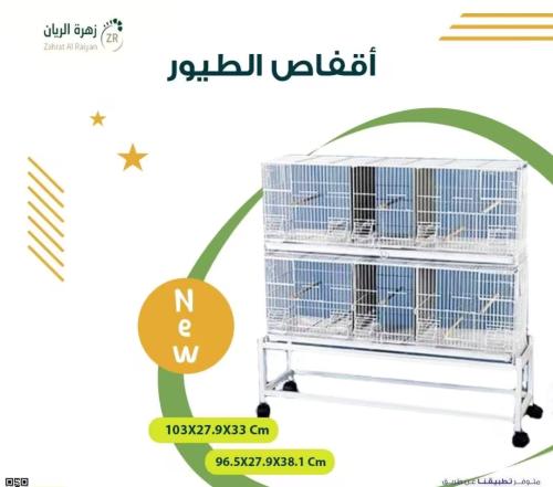 قفص طيور من الحديد بلون ابيض