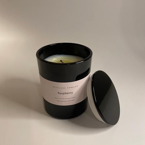 شمعة معطرة بعلبة زجاجية أسود