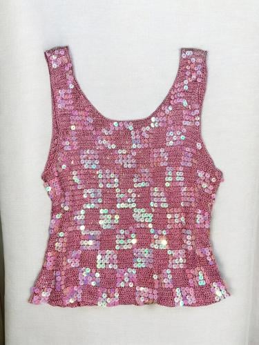 Vintage pink sequin top size:M/L