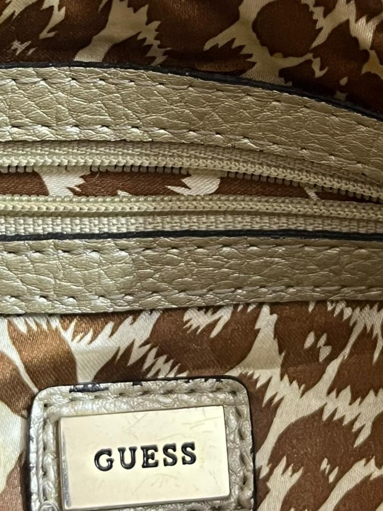 Guess Beige Metallic Handbag