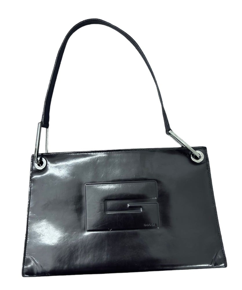 バッグ Gucci Tom Ford Era leather Shoulder Bag GUCCI TOM FORD era Vintage Grey Flap Leather Shoulder Bag | eBay