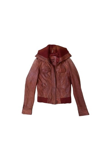 Vintage red leather jacket ,size :s