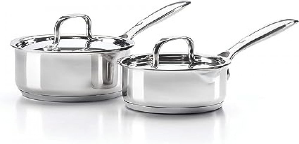 Stainless Steel 2-Piece Sauce Pan Set - Grill And Garden