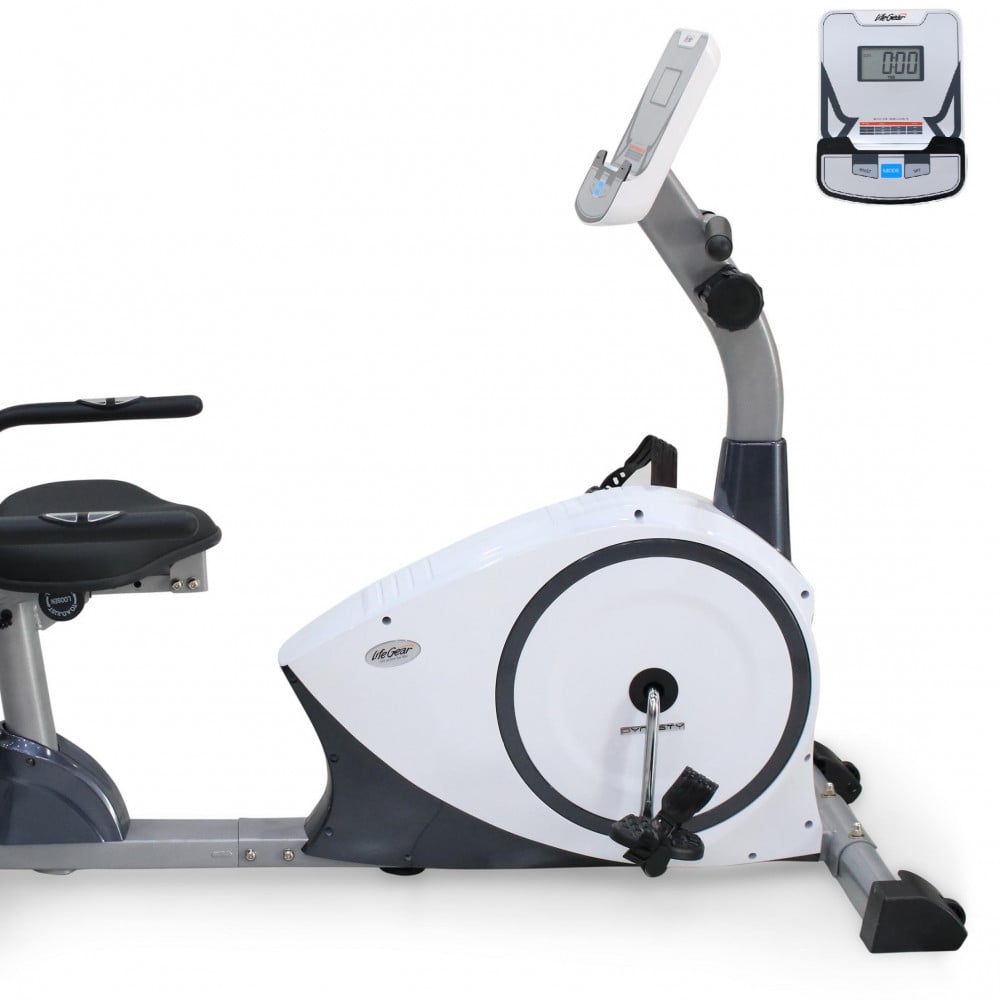 Life gear recumbent stationary on sale bike