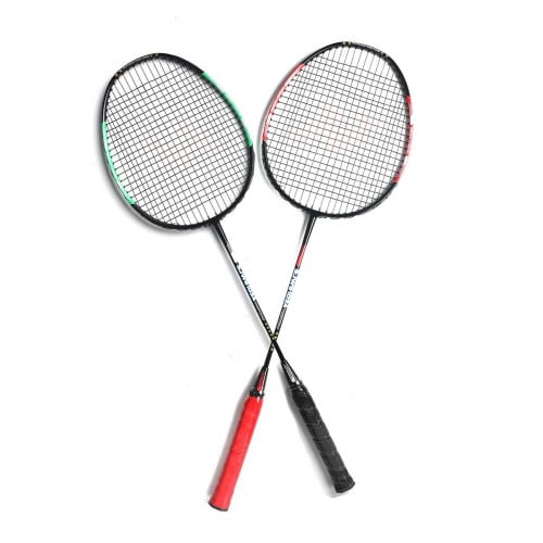 SJW9103A N ALUMINUM+STL 2 RACKETS+3 FEATHER S COCKS EVA HEAD