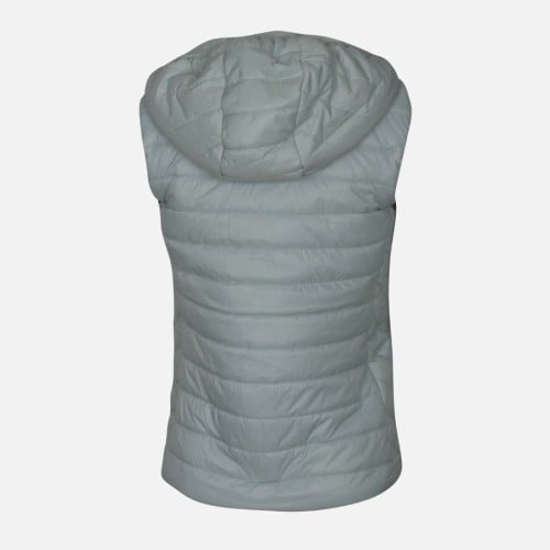 N LADIES BASIC PUFFER GILET WITH HOOD