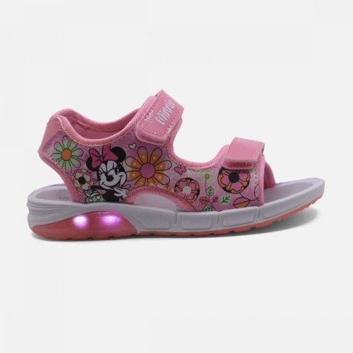 DISNEY MINNIE GIRLS CASUAL LIGHTING VELCRO SANDALS