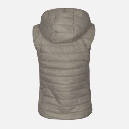 N LADIES BASIC PUFFER GILET WITH HOOD