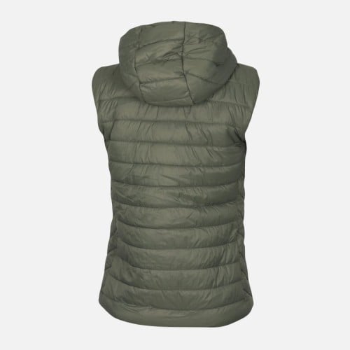 N LADIES BASIC PUFFER GILET WITH HOOD