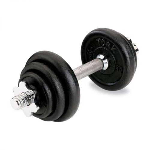 Power Fit Black Painted Dumbbell 1 Piece Set QJ-DS009 (Weights + Rod) (15KG)