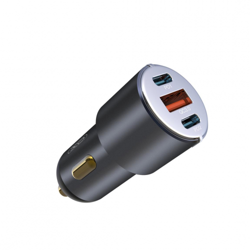 شاحن سيارة سريع 3 منافذ XO- CC45 60W (PD+QC3.0)