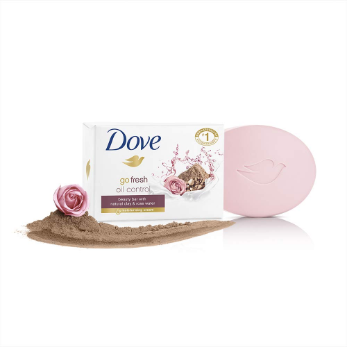 صابون دوف جو فريش اويل كونترول بالطين وماء الورد 135 جرام