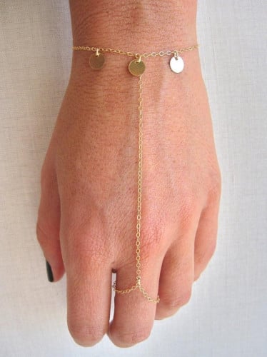 اسورة كف ذهبي مع دوائر صغيره