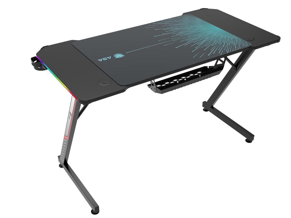 طاولة قيمنق مع ماوس باد واضاءة RGB موديل ULTRA من ASA