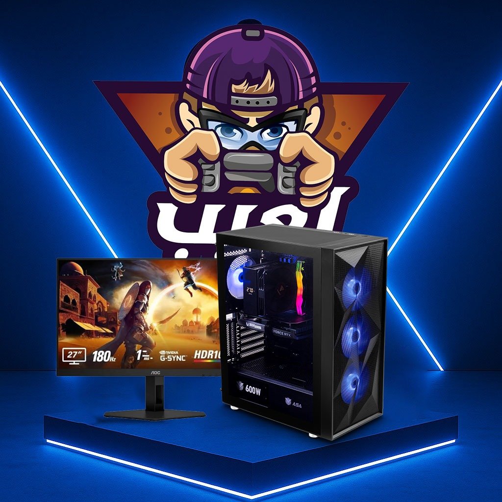 PC GAMING R5 7600-RTX 5060 TI+MONITOR 27 180 IPS