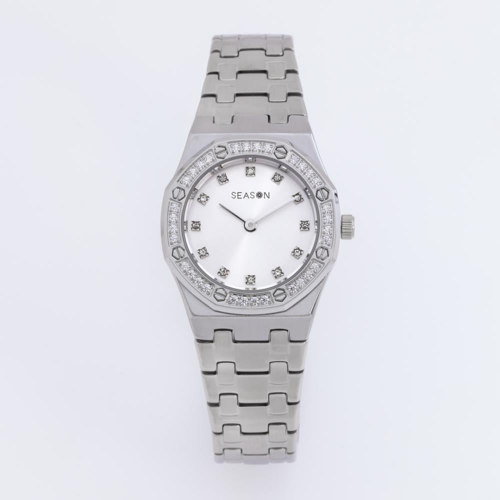 ساعة سيزون نسائية مرصعة بالكرستال