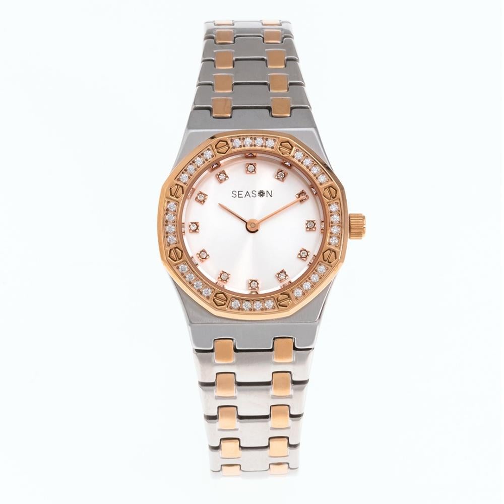 ساعة سيزون نسائية مرصعة بالكرستال
